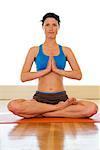 Woman Practicing Yoga, San Diego, California, USA