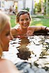 Women Sitting in a Hot Tub, Encinitas, San Diego County, California, USA