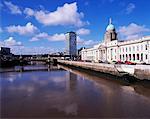 Custom House, la rivière Liffey, Dublin, Irlande