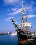 Replica of the Jeanie Johnston, Fenit, Co Kerry, Ireland, ship that brought thousands to North America during The Great Famine