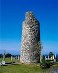 Round Tower, & 9th Century High Cross, Kilcullen Co Kildare