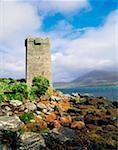 La tour de Kildavnet, Achill Island, Co Mayo, Irlande, associé de Grace O'Malley