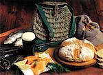 Guinness, salmon and bread