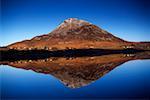 Mount Errigal, Lough Nacung, Dunlewy, County Donegal, Ireland; Mountain reflected in lake
