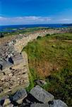 Knockdrum Ring Fort, Castletownend, County Cork, Ireland; Stone wall of historic fort