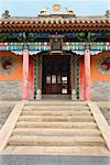 Tibétain Xilinhot, entrée du Temple, la Mongolie intérieure, Chine