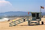 Lifeguard Station on Beach, Marina Del Rey and Beach, Los Angeles County, California, USA