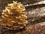 Glitter et golden Pine Cone