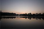 Lake Martin in der Abenddämmerung, Lafayette, Louisiana, USA