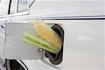 Corn cob in car gas tank filler