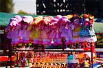 Dolls hanging on a trajineras boat, Xochimilco Gardens, Mexico City, Mexico