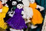 Close-up of hand made dolls, Santo Tomas Jalieza, Oaxaca State Mexico