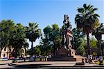 Low angle view of a monument, Monument of Jose Maria Morelos And Pabon, Plaza Hidalgo, Morelia Michoacan State, Mexico