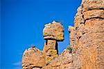 Low angle view of rock formations Sierra De Organos, Sombrerete, Zacatecas State, Mexico