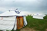 Exterior of Yurt at the Xiri Tala Grassland Resort, Inner Mongolia, China