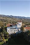 Overview of Santa Barbara Courthouse, Santa Barbara, California, USA