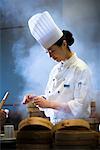 Chef Preparing Dim Sum, Parkview Restaurant, Shilla Seoul Hotel, Seoul, South Korea