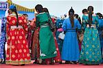 Woman Competing in Traditional Costume Contest, Naadam Festival, Inner Mongolia, China