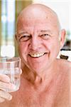 Portrait of Man Drinking Glass of Water
