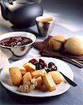 almond sponge fingers and plum jam