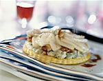 Pear and roquefort  tartlet