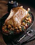 Roast duck with chestnuts