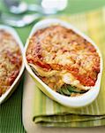 Fish,tomato and courgette gratin