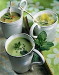 green spring vegetable soups