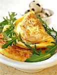 caille omelette avec roquette