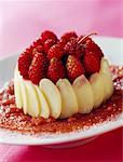 almond and wild strawberry cake