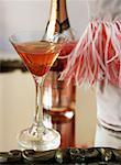 Rosa Champagner cocktail
