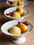 Dish of mango ice cream