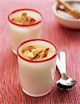 Yoghurt with honey and almonds