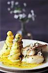 Cod and potatoes with bear's garlic