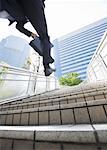 Businessman jumping