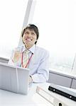 Businessman with victory pose
