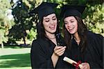 Graduates with Cellular Phone