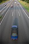 Fast Car on the A 2 Autobahn Near Hannover, Germany