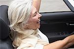 Woman Driving Convertible