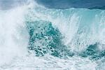 Powerful crashing waves of sea
