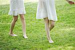 Women walking in park together