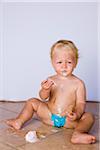 Baby Eating Ice Cream Cone