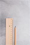 Close-up of Ruler and Pencil