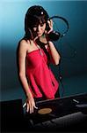 Young woman DJ