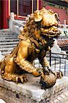 Gilded Lion, Palace of Tranquil Longevity, The Forbidden City, Beijing, China