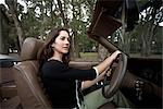 Woman Driving Convertible, Buenos Aires, Argentina