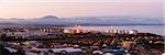 Mossel Bay Skyline in der Abenddämmerung, Western Cape, Südafrika