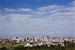 Vue de Durban Skyline de Berea, océan Indien, dans le lointain, KwaZulu Natal, Afrique du Sud