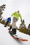 Couple Snowshoeing, Breckenridge, Colorado, USA