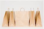 Paper bags in a row